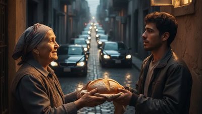 أعطته آخر ما تملك تحت المطر… وبعد أسبوع امتلأ شارعها بسيارات فاخرة!